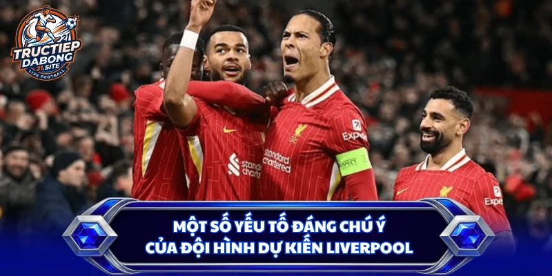 Một số yếu tố đáng chú ý của đội hình dự kiến Liverpool