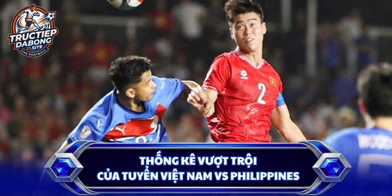 Thống kê vượt trội của tuyển Việt Nam vs Philippines