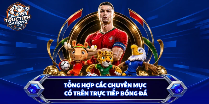 Tổng hợp các chuyên mục có trên trực tiếp bóng đá